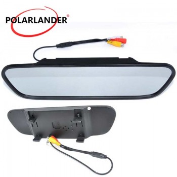 hot sell High resolution 5.0 inch Color TFT LCD Car Rearview Mirror Monitor for DVD Camera VCR DC 12V