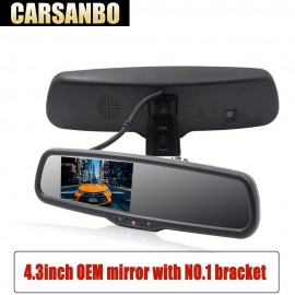 Carsanbo Newest 4.3inch OEM rearview mirror Special Bracket with auto brighenss change Reverse mirror Car Rear View TFT LCD