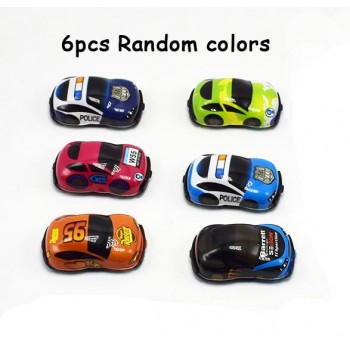 6pcs Pull Back Car Toys Car Children Racing Car Baby Mini Cars Cartoon Pull Back Bus Truck Kids Toys For Children Boy Gifts GYH