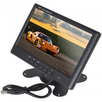 HD 800 x 480 Super Thin 7 Inch Color TFT LCD 2 Channels Video Input Car Rear View Monitor High Quality