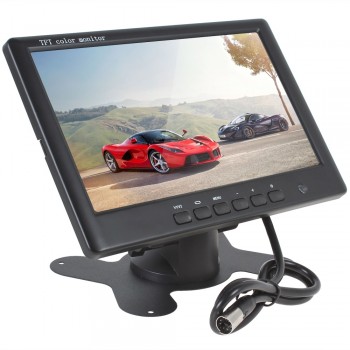 HD 800 x 480 Super Thin 7 Inch Color TFT LCD 2 Channels Video Input Car Rear View Monitor High Quality