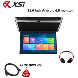 XST 15.6 Inch Android 6.0 Car Monitor Ceiling Mount Roof HD 1080P Video IPS Screen WIFI/HDMI Input/USB/SD/FM/Bluetooth/Speaker