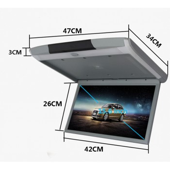 XST 15.6 Inch Android 6.0 Car Monitor Ceiling Mount Roof HD 1080P Video IPS Screen WIFI/HDMI Input/USB/SD/FM/Bluetooth/Speaker