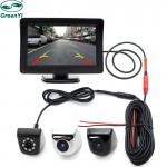 4.3 HD Car Monitor with 170 Degrees Waterproof Vehicle Rear View Backup Camera 2in1 Parking CCTV Video System + 6M Video Cable
