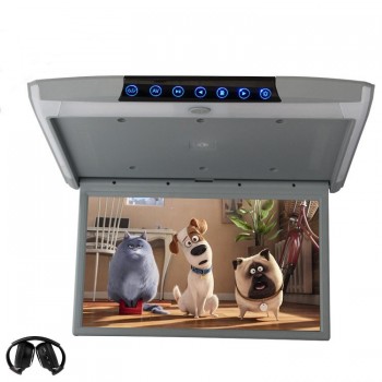 XST 17.3 Inch IPS Screen HD 1080P Video Car Monitor Roof Flip Down Mount Touch Button With USB SD HDMI Sperker IR FM Transmitter