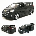 High simitation 1:32 Toyota Alphard MPV model alloy pull back car model 4 open the door with sound light kids toys free shipping