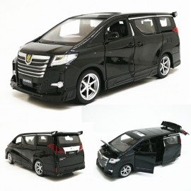 High simitation 1:32 Toyota Alphard MPV model alloy pull back car model 4 open the door with sound light kids toys free shipping