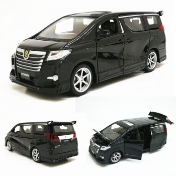 High simitation 1:32 Toyota Alphard MPV model alloy pull back car model 4 open the door with sound light kids toys free shipping