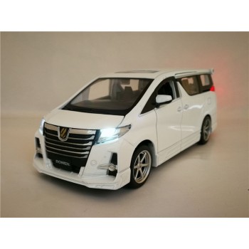 High simitation 1:32 Toyota Alphard MPV model alloy pull back car model 4 open the door with sound light kids toys free shipping