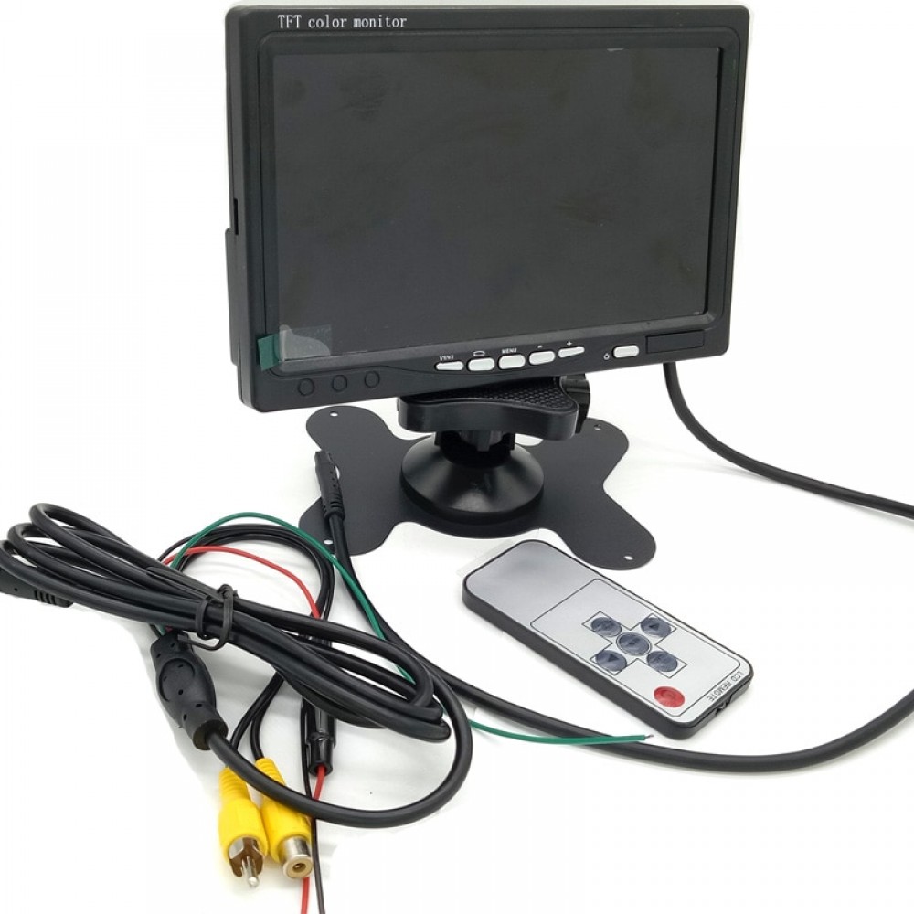 7 inch Color TFT LCD Car Parking Assistance Monitors DC 12V Foldable Car Monitor