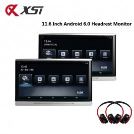XST 11.6 Inch Android 6.0 Car Monitor Headrest IPS Touch Screen HD 1080P Video WIFI/USB/SD/Bluetooth/FM Transmitter/Speaker
