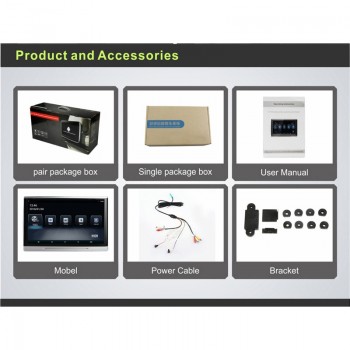 XST 11.6 Inch Android 6.0 Car Monitor Headrest IPS Touch Screen HD 1080P Video WIFI/USB/SD/Bluetooth/FM Transmitter/Speaker
