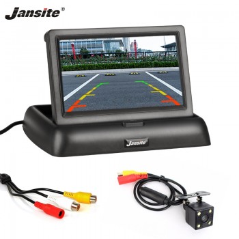 Jansite 4.3inch Car Monitors TFT LCD Car Rear View monitor Display Parking Rearview System For Backup Reverse Camera Support DVD