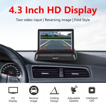 Jansite 4.3inch Car Monitors TFT LCD Car Rear View monitor Display Parking Rearview System For Backup Reverse Camera Support DVD
