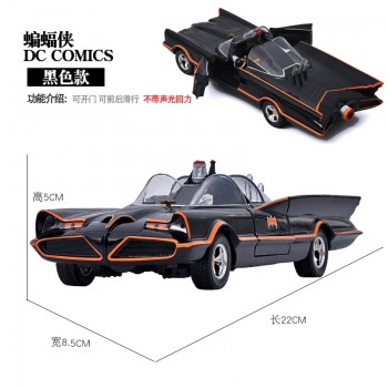 Cool 1:24 Movie Version Black Batman Die-cast alloy car model Children Racing Car Toys Large Batmobile bat Mobile Cars