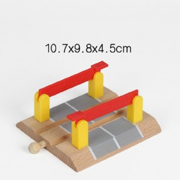 EDWONE -One Wood Railway Gas Station Clock Police Train Car Slot Railway Accessories Original Toy Kids Gifts Fit THOMAS BIRO