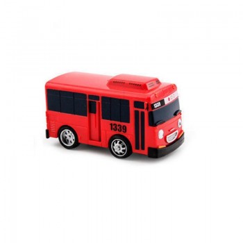 4 PCS/Pack Kids Cartoon Mini TAYO Sliding Pullback Bus Taxi Model Back Childrens Educational Toys
