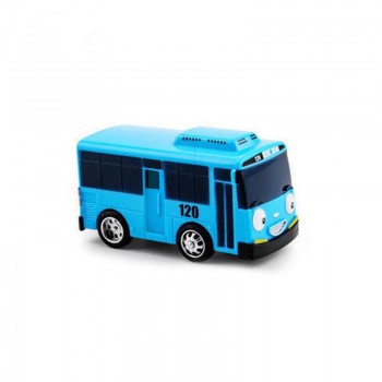 4 PCS/Pack Kids Cartoon Mini TAYO Sliding Pullback Bus Taxi Model Back Childrens Educational Toys