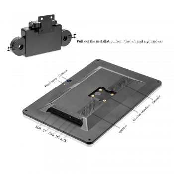 Hikity 10.1 Inch Android 7.0 Car Headrest Monitor 4G WIFI USB/SD/HDMI/IR/FM Front Rear Camera Games Touch screen APP Monitor