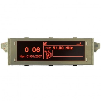 Car Screen support USB and Bluetooth Display red monitor 12 pin Suitable 307 207 408 C4 C5 Red Screen 12 pin