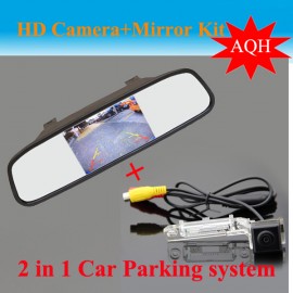 Promotion 4.3 inch TFT LCD Car Mirror Rear View camera Kit Reversing  for VW Passat/Sagitar/Touran/Multivan T5/T5 Transporter