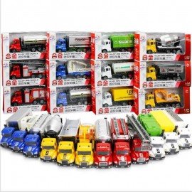12 styles 12cm Kids Mini Metal Car Toys Lot Vehicle Sets Educational Toys Engineering Vehicle Model for Birthday Christmas Gifts