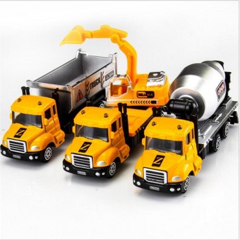 12 styles 12cm Kids Mini Metal Car Toys Lot Vehicle Sets Educational Toys Engineering Vehicle Model for Birthday Christmas Gifts