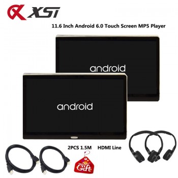 XST 11.6 Inch Android 6.0 Car Headrest Monitor HD 1080P Video IPS Touch Screen 3G/WIFI/USB/SD/HDMI/IR/FM/Bluetooth/Speaker