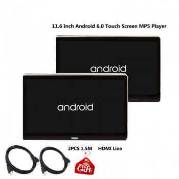 XST 11.6 Inch Android 6.0 Car Headrest Monitor HD 1080P Video IPS Touch Screen 3G/WIFI/USB/SD/HDMI/IR/FM/Bluetooth/Speaker