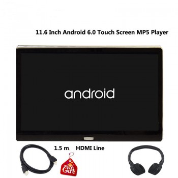 XST 11.6 Inch Android 6.0 Car Headrest Monitor HD 1080P Video IPS Touch Screen 3G/WIFI/USB/SD/HDMI/IR/FM/Bluetooth/Speaker