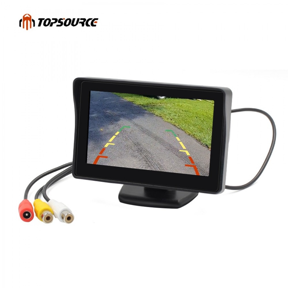 2 in 1 TFT 4.3 Inch Auto TFT LCD Rear view Camera Parking Color Monitor + LED Night Vision CCD Backup Camera With Car Monitors