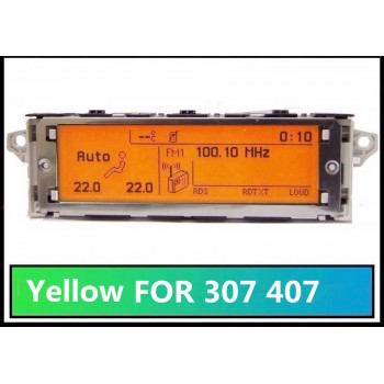 GOOD Screen Support USB + Dual-zone Air Bluetooth Display Monitor Yellow 12 Pin for Peugeot 307 407 408 citroen C4 C5