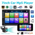 VODOOL 7018B 2Din Car MP5 Player 1080P 7 Touch Screen In Dash FM Radio Audio Media Player With Rear View Camera Reverse Image