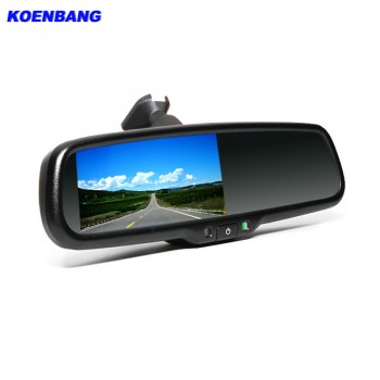 KOENBANG 4.3 TFT LCD Color Car Rear Rearview Mirror Monitor with Special Original Bracket 2 Video Input for Parking Assitance