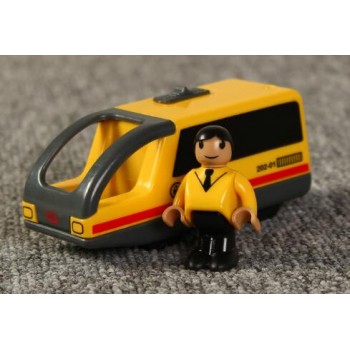 w14 free shipping Combination of electric magnetic locomotive and yellow Blue electric train set Compatible with wooden tracks