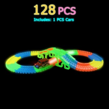 Glow Racing Track Set 5 Led Light Track Car Flexible Glowing Tracks Toy 162/165/220/240 Race Track Flexible Railway LED Car gift