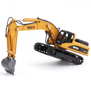 3PCS/set HUINA 1:50 dump truck excavator Wheel Loader Diecast Metal Model Construction Vehicle Toys for Boys Gift Car Collection