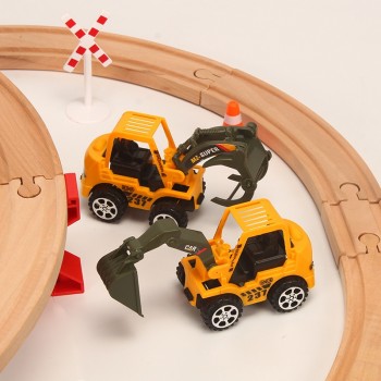Wooden Train Track Set Kids Wooden railway Puzzle Slot Transit Wood Thoman Tracks Rail Transit Train railway Toys For Children