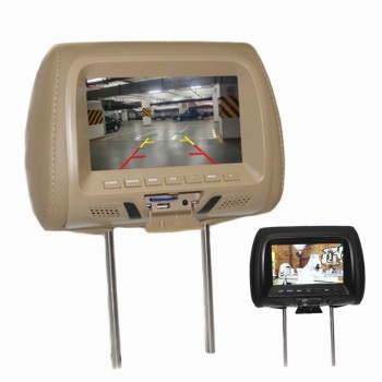 AZGIANT 7 Inch LED Car Headrest Monitor MP5 Function Rear Row AV USB SD MP5 FM Speaker HD Display Screen with Remote Control