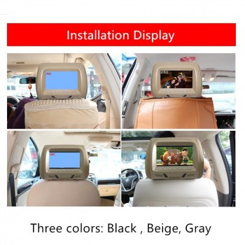 AZGIANT 7 Inch LED Car Headrest Monitor MP5 Function Rear Row AV USB SD MP5 FM Speaker HD Display Screen with Remote Control
