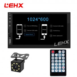 LEHX 2 din car radio 7 HD Player MP5 Touch Screen Digital Display Bluetooth Multimedia USB 2din Autoradio Car Backup Monitor