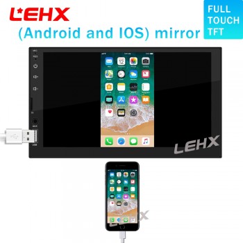LEHX 2 din car radio 7 HD Player MP5 Touch Screen Digital Display Bluetooth Multimedia USB 2din Autoradio Car Backup Monitor