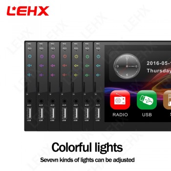 LEHX 2 din car radio 7 HD Player MP5 Touch Screen Digital Display Bluetooth Multimedia USB 2din Autoradio Car Backup Monitor