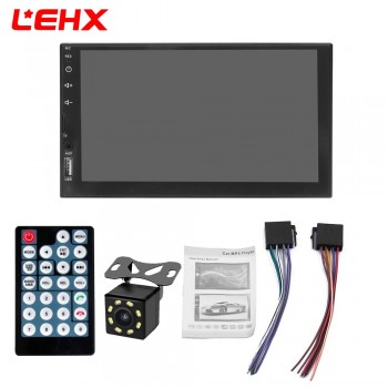 LEHX 2 din car radio 7 HD Player MP5 Touch Screen Digital Display Bluetooth Multimedia USB 2din Autoradio Car Backup Monitor