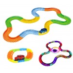 Miraculous Glowing Race Track Bend Flex Flash in the Dark Assembly Car Toy 44/100/220/240pcs Glow Tracks Racing Track Set Truck