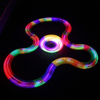 Miraculous Glowing Race Track Bend Flex Flash in the Dark Assembly Car Toy 44/100/220/240pcs Glow Tracks Racing Track Set Truck