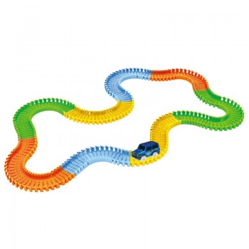Miraculous Glowing Race Track Bend Flex Flash in the Dark Assembly Car Toy 44/100/220/240pcs Glow Tracks Racing Track Set Truck