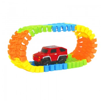 Miraculous Glowing Race Track Bend Flex Flash in the Dark Assembly Car Toy 44/100/220/240pcs Glow Tracks Racing Track Set Truck