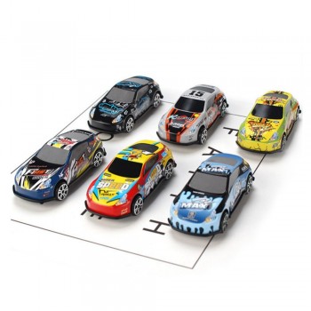 6 Pcs/set Cartoon Mini Car Set Toy Mold Alloy Cars Vehicles  Diecast Children Pocket Toys Model Nursery gift
