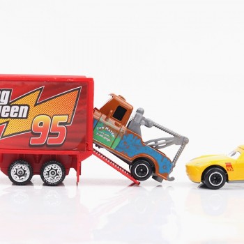 7Pcs/set Disney Pixar Cars 3 Lightning McQueen Jackson Storm Cruz Mater Mack Uncle Truck 1:55 Diecast Metal Car Model Boy Toy